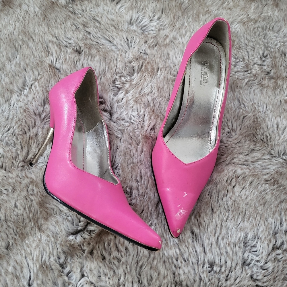 Splash Stiletto Heels Hot Pink Size 5.5
